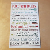 C&F Wooden Kitchen Rules Quote Plaque - Kids Haven